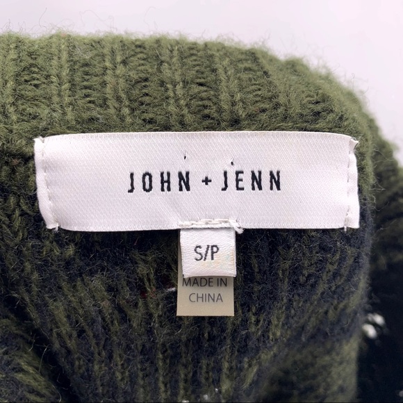 John + Jenn Green and Black Textured Sweater Size Small - Picture 5 of 6